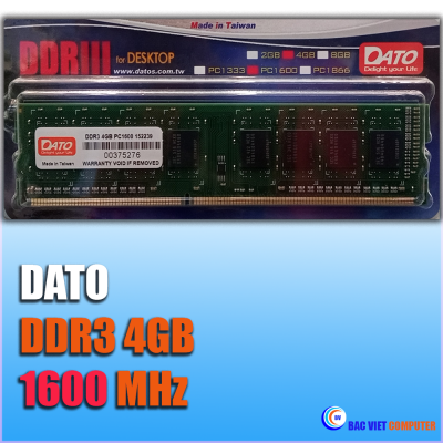 Ram PC DATO DDR3 4GB bus 1600MHz
